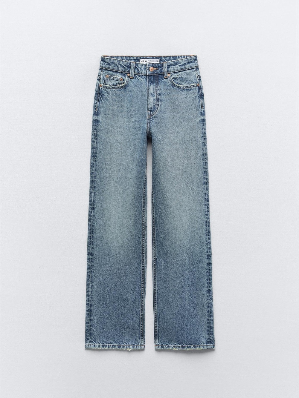 Zara Wide-Leg Light Blue Denim Jeans